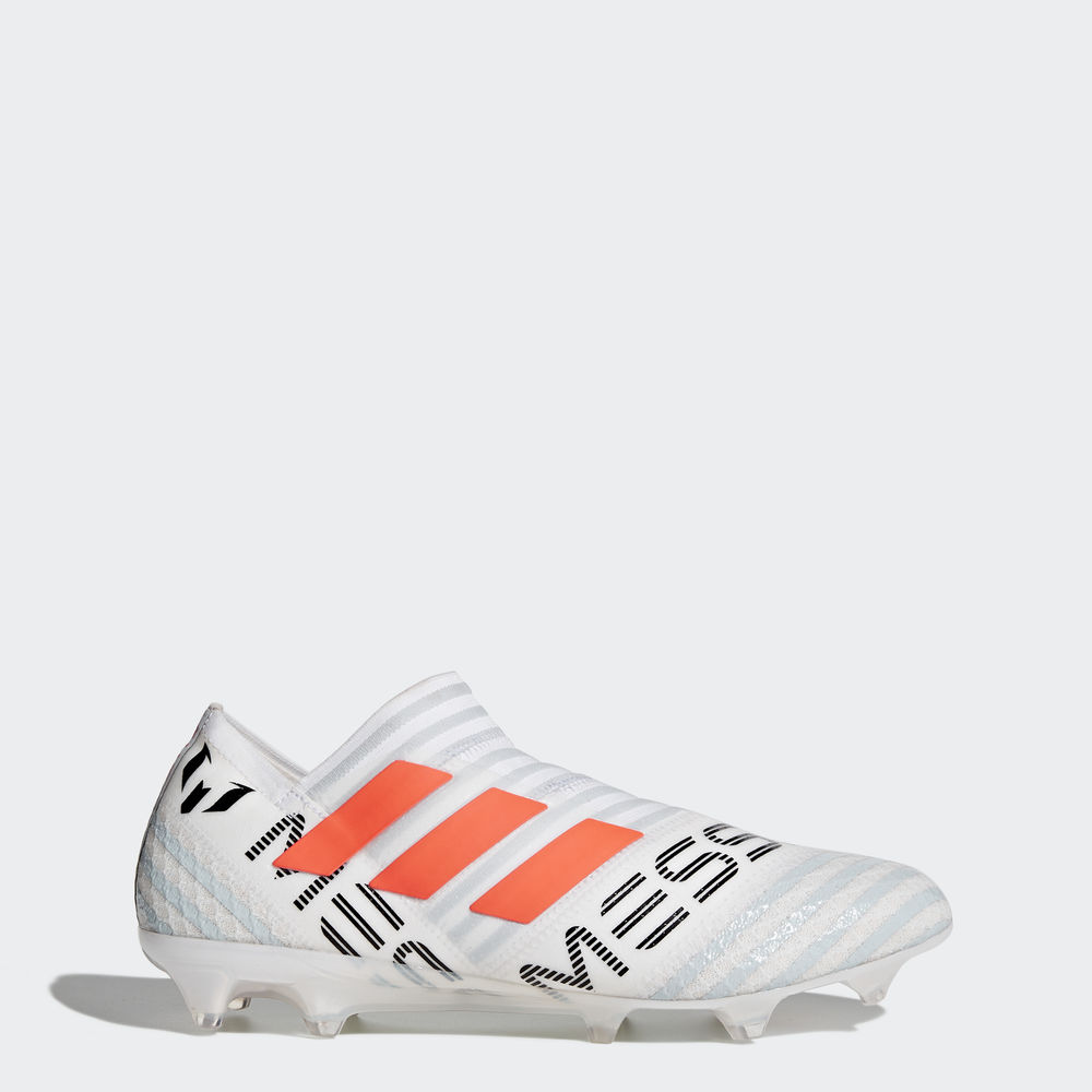 Adidas Nemeziz Messi 17+ 360 Agility Firm Ground - ποδοσφαιρικα παπουτσια ανδρικα - Ασπρα/Πορτοκαλι/